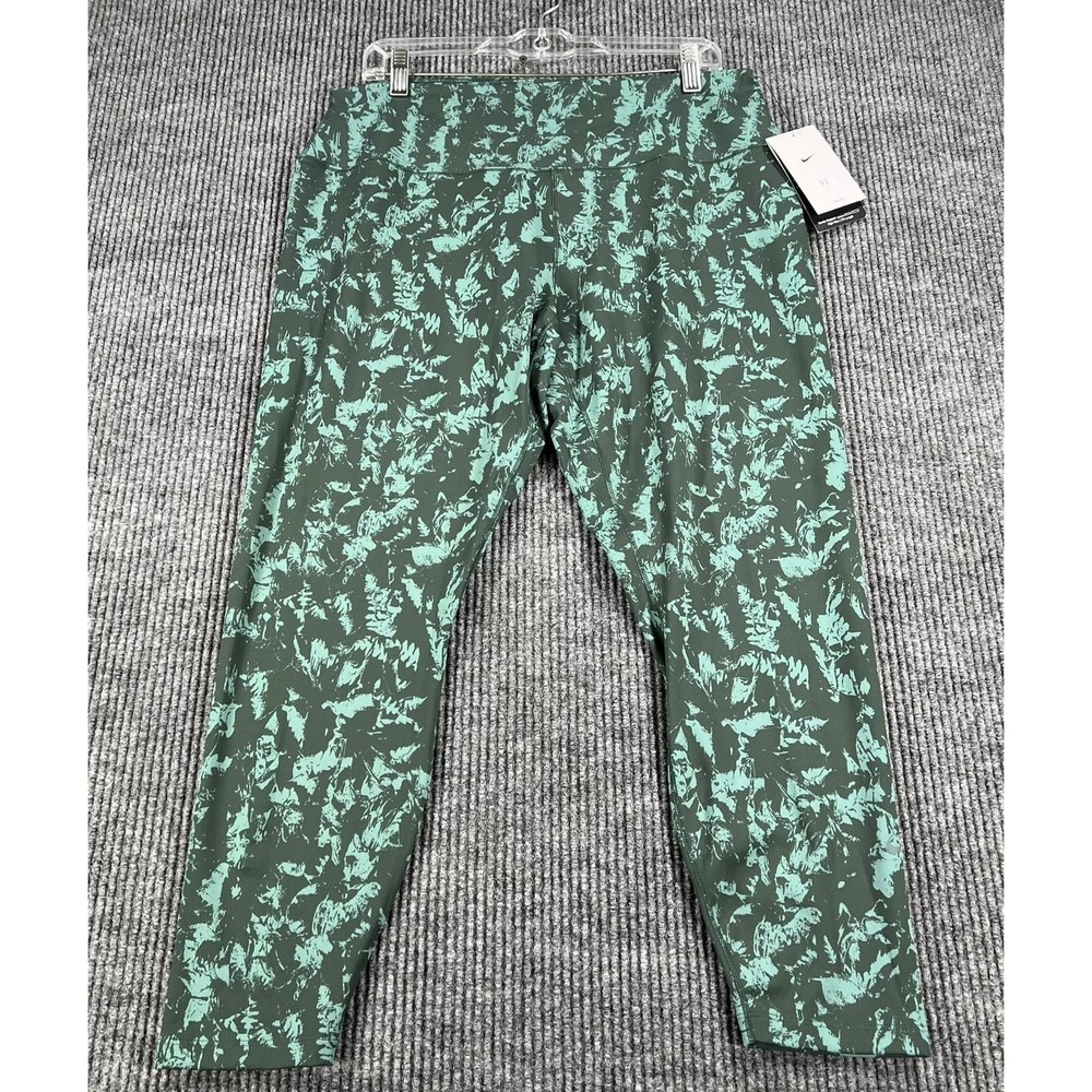 Nike One Dri-FIT Pants Womens‎ XXL Green Camo High Rise 7/8 Leggings FZ3229-338